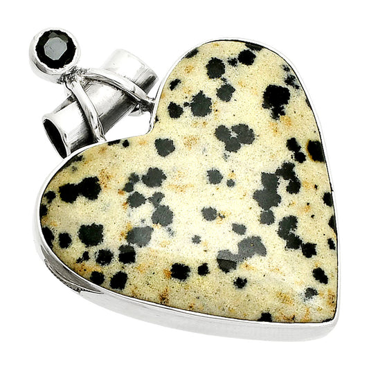 Natural Dalmatian & Black Onyx Pendant P-1159 SDP151037