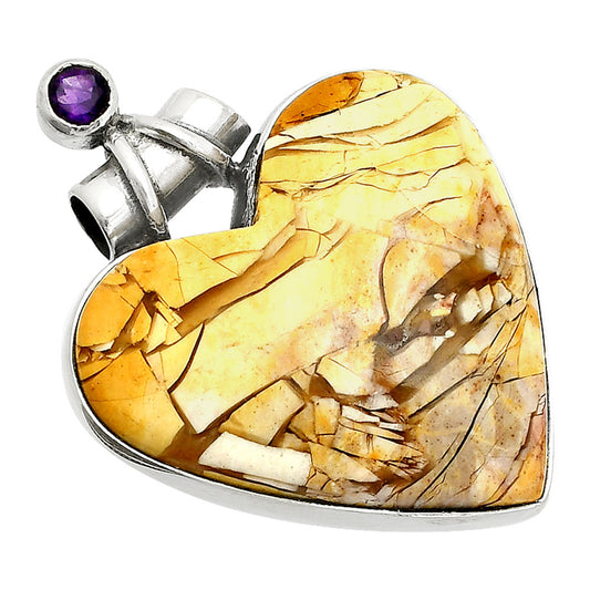 Brecciated Mookaite & Amethyst Pendant P-1159 SDP151039