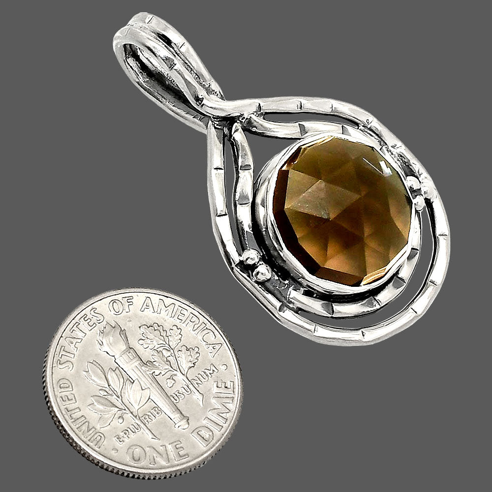 Natural Smoky Quartz Checker - Brazil Pendant P-1410 SDP151056