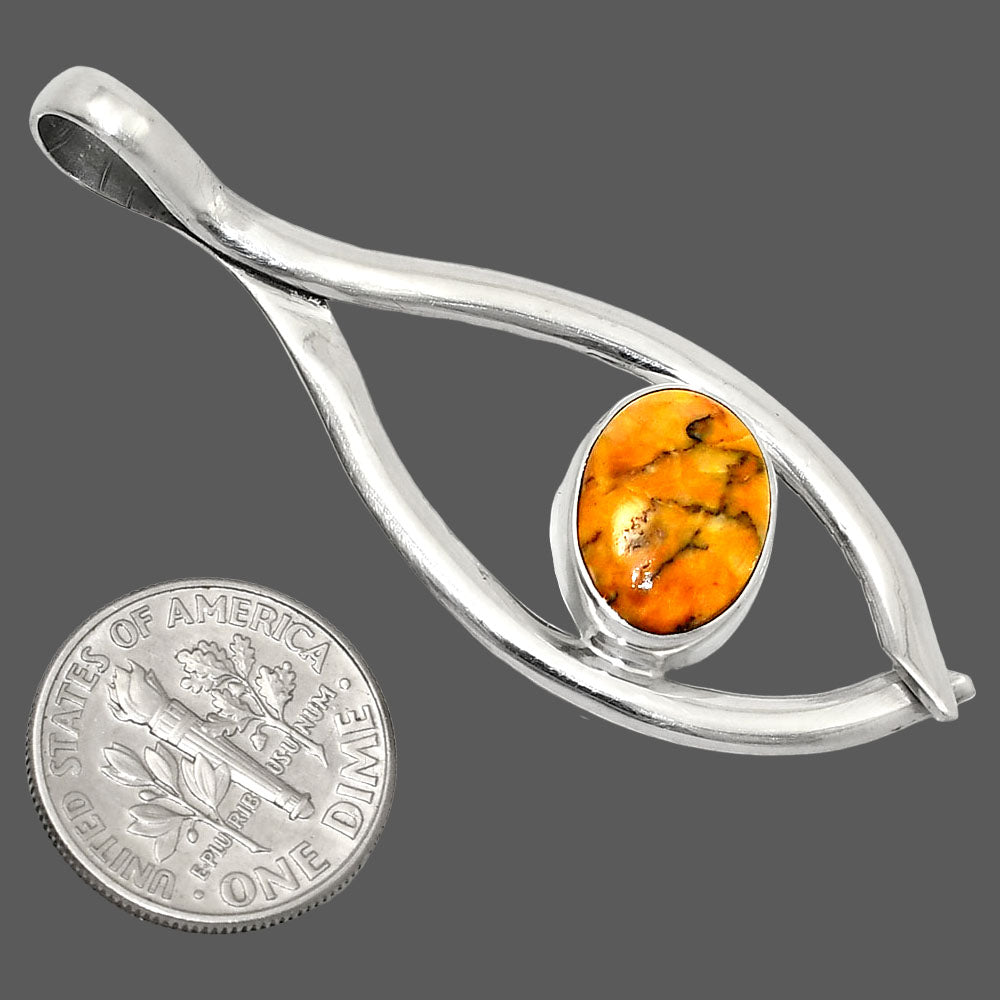 Natural Honey Dendritic Opal Pendant P-1384 SDP151176