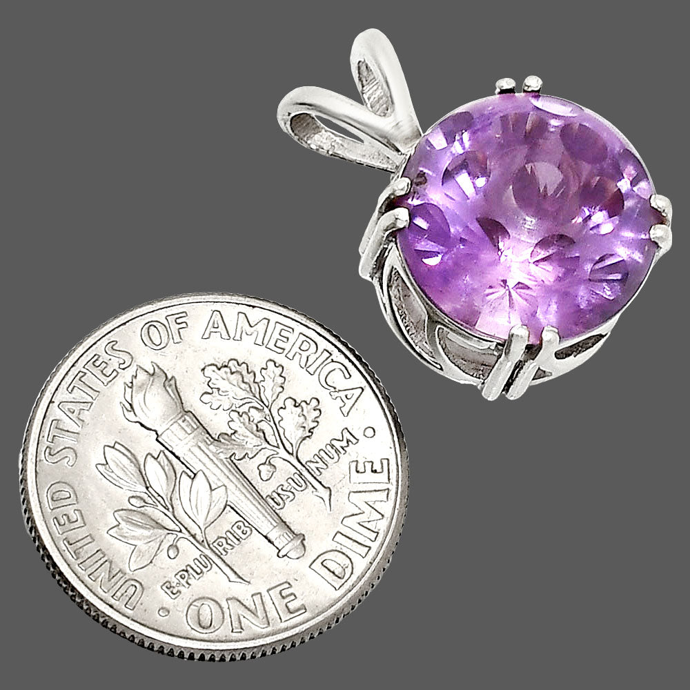Fancy Cut Natural Amethyst - Brazil Pendant P-1737 SDP151231