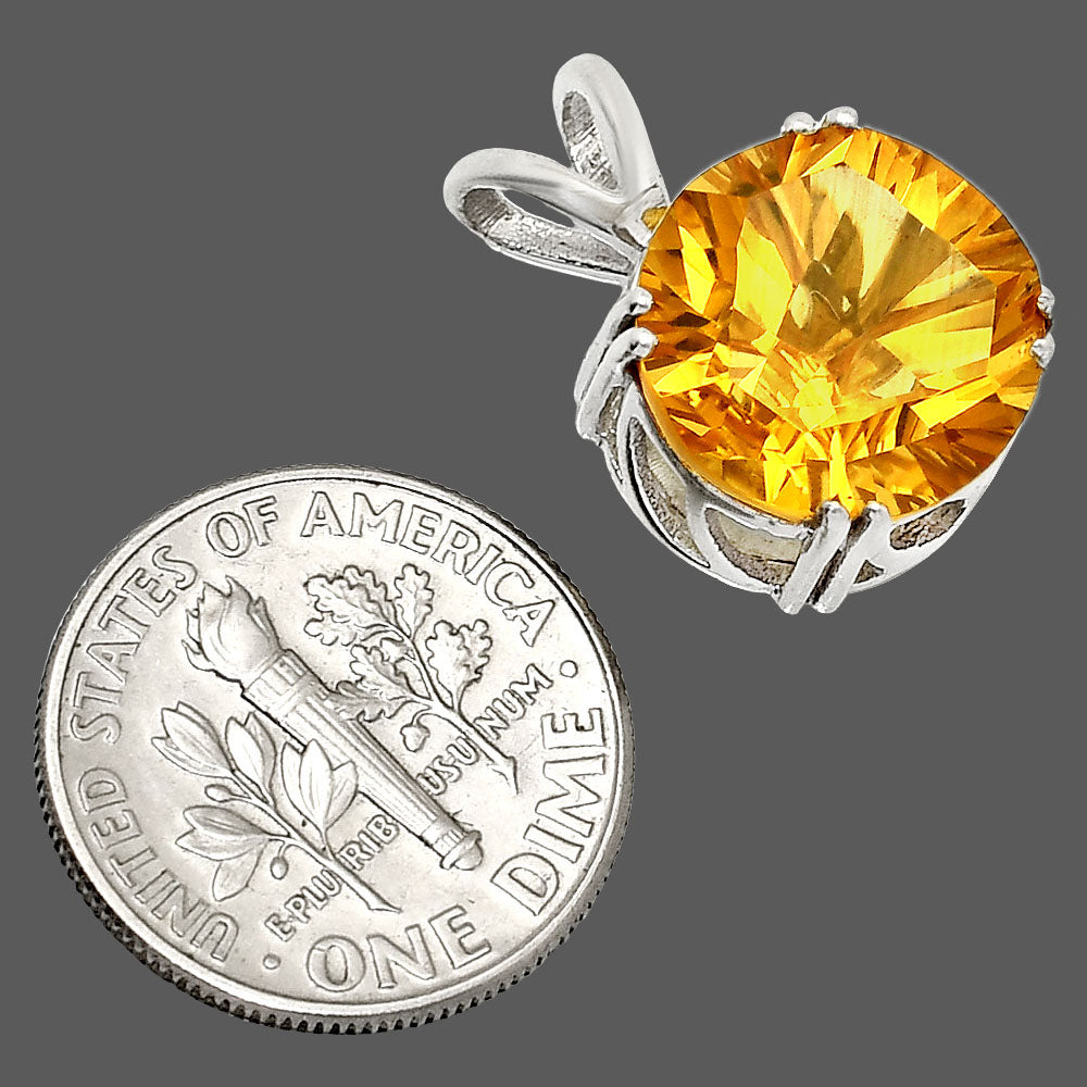 Fancy Cut Natural Citrine Pendant P-1737 SDP151258