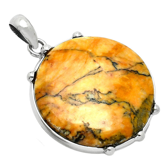 Natural Honey Dendritic Opal Pendant P-1349 SDP151608