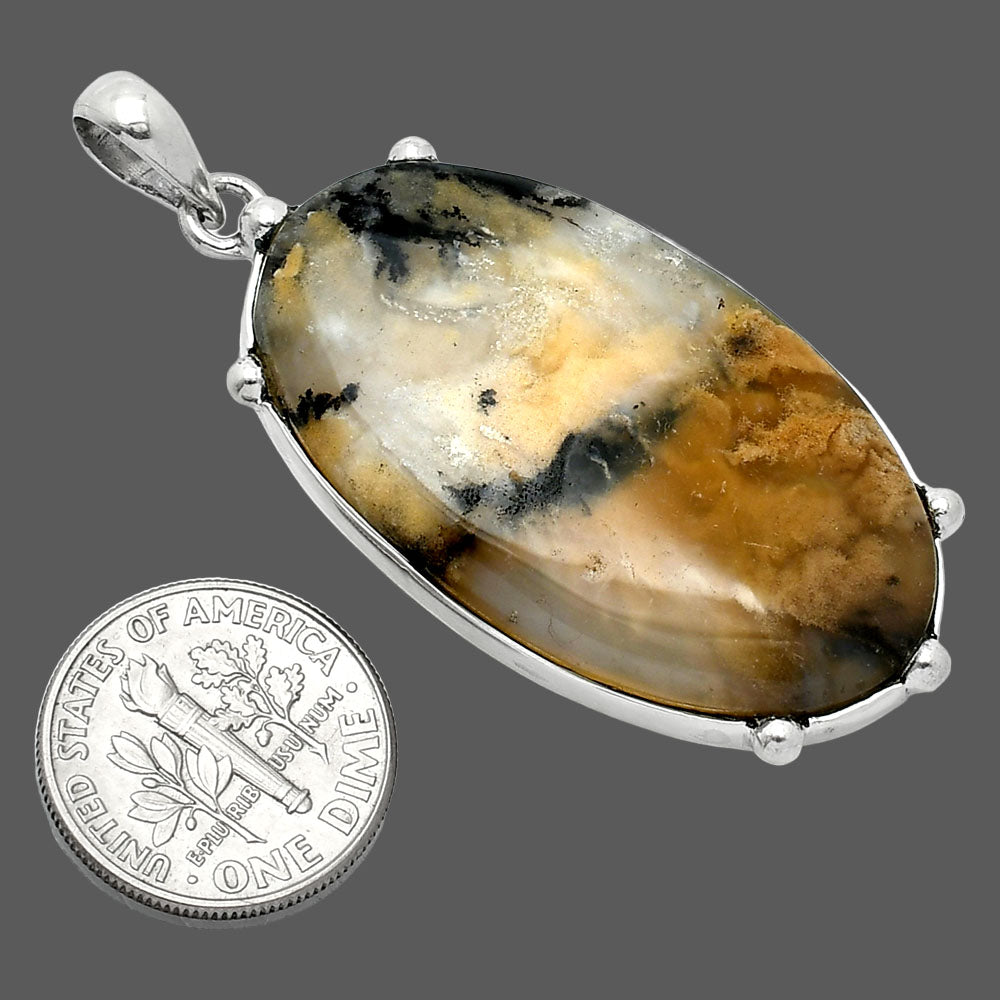 Natural Rose Plume Agate Pendant P-1349 SDP151618