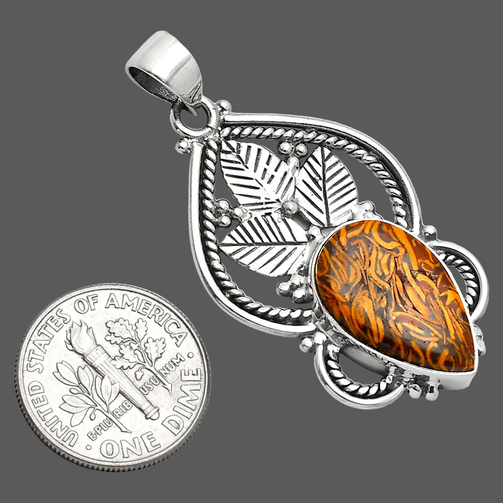 Natural Coquina Fossil Jasper - India Pendant P-1258 SDP151919