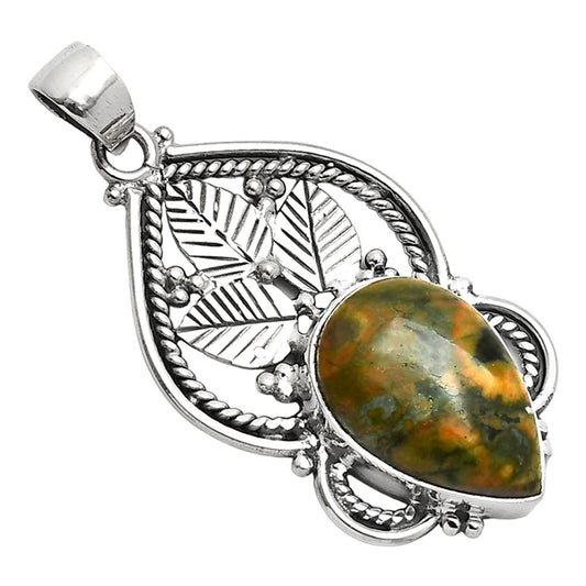 Natural Rhyolite - Rainforest Jasper Pendant P-1258 SDP151930