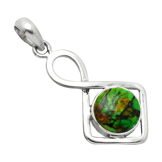 Natural Green Matrix Turquoise Pendant P-1011 SDP151948