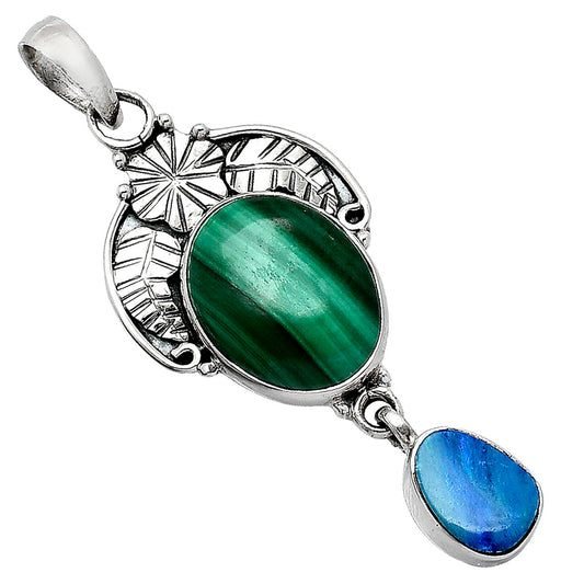 Malachite Eye - Congo & Sterling Opal Pendant P-1413 SDP152023