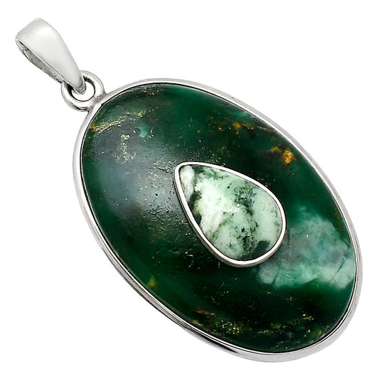 Green Fuchsite & Green Mariposite Pendant P-1323 SDP152205