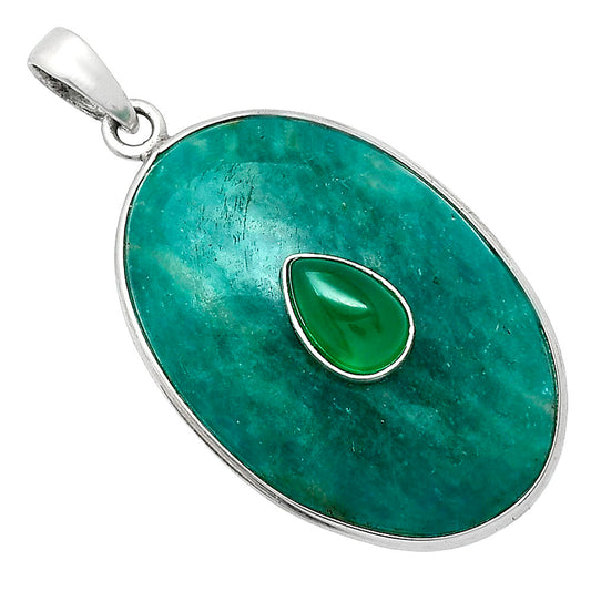 Russian Amazonite & Green Onyx Pendant P-1323 SDP152214