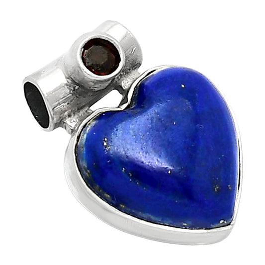 Heart - Natural Lapis Lazuli & Garnet Pendant P-1300 SDP152253