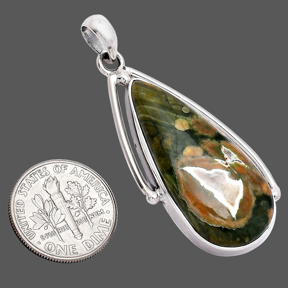 Natural Rhyolite - Rainforest Jasper Pendant P-1566 SDP152349