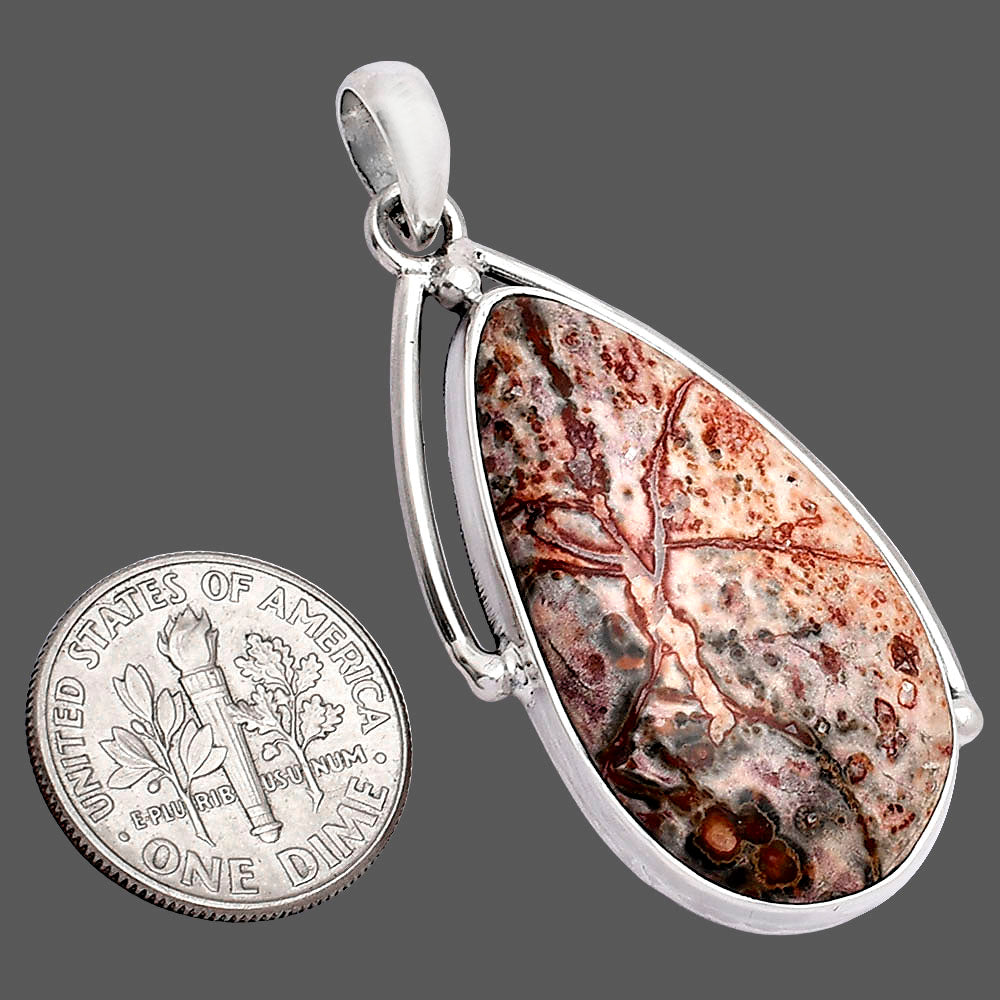 Natural Leopard Skin Jasper Pendant P-1566 SDP152353