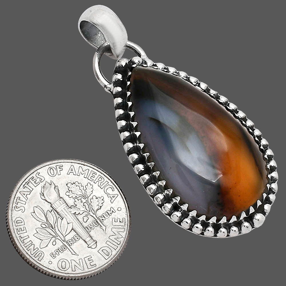 Natural Montana Agate - USA Pendant P-1312 SDP152441