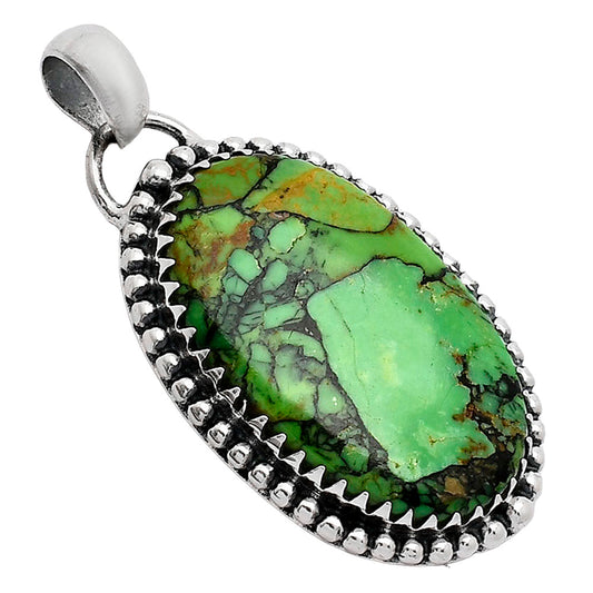 Natural Green Matrix Turquoise Pendant P-1312 SDP152483