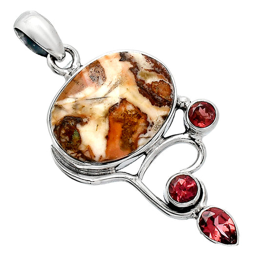 Rosetta Picture Jasper & Garnet Pendant P-1293 SDP152663