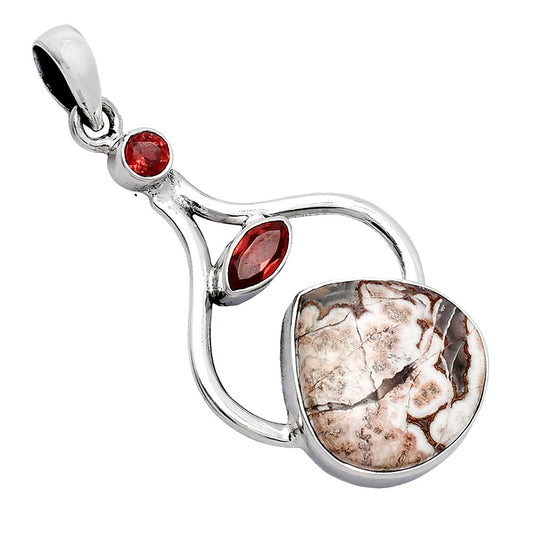 Rosetta Picture Jasper & Garnet Pendant P-1187 SDP152712