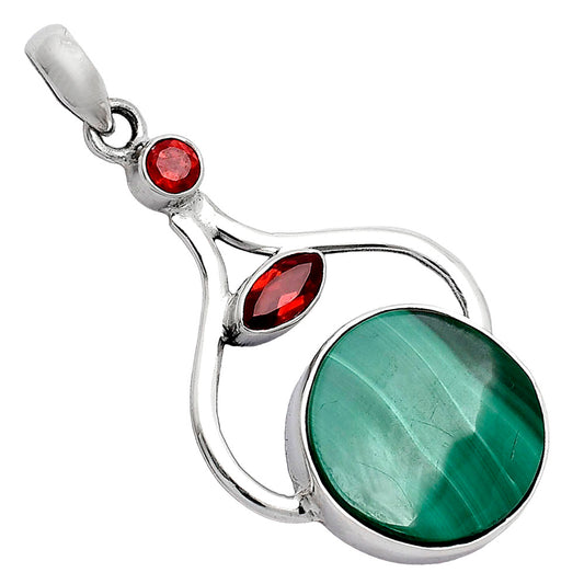 Malachite Eye - Congo & Garnet Pendant P-1187 SDP152747