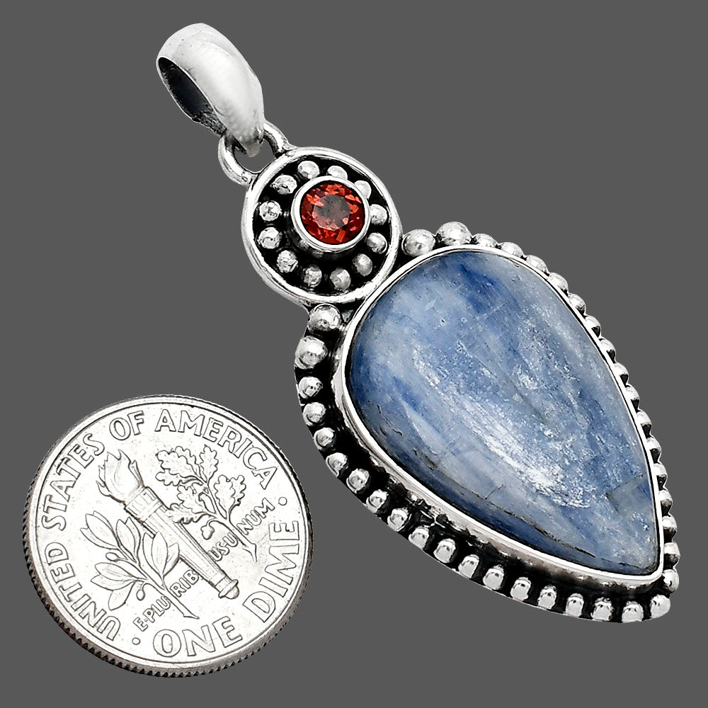 Blue Kyanite - Brazil & Garnet Pendant P-1500 SDP152833