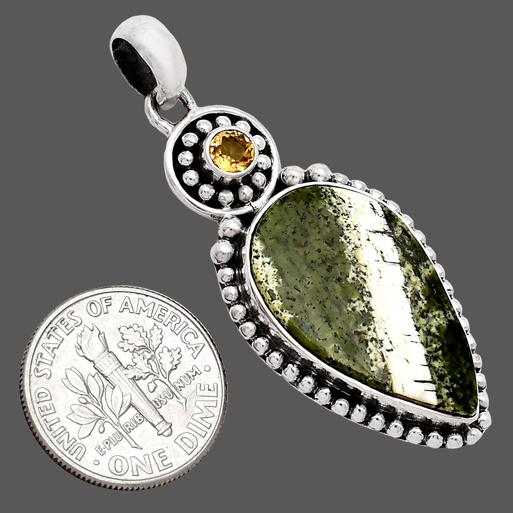Natural Chrysotile & Citrine Pendant P-1500 SDP152843