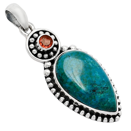 Natural Peruvian Opalina & Garnet Pendant P-1500 SDP152873