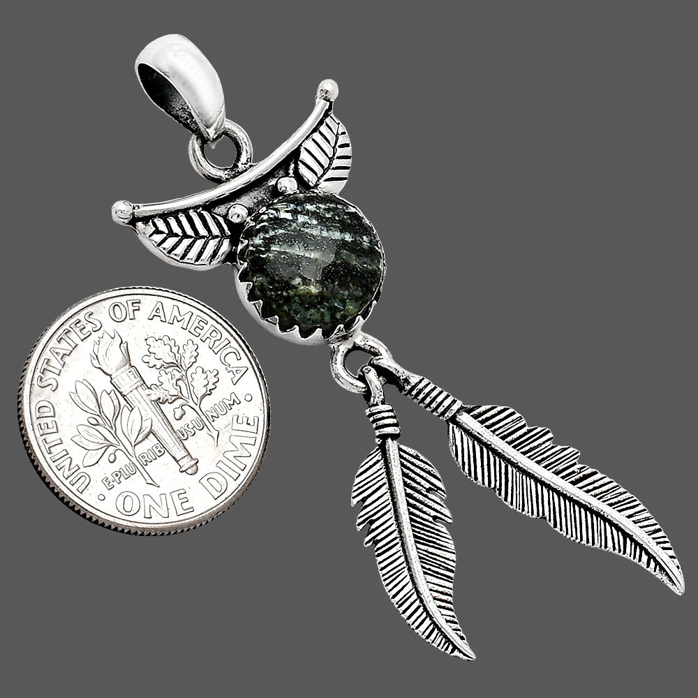 Feather - Natural Chrysotile Pendant P-1284 SDP152898
