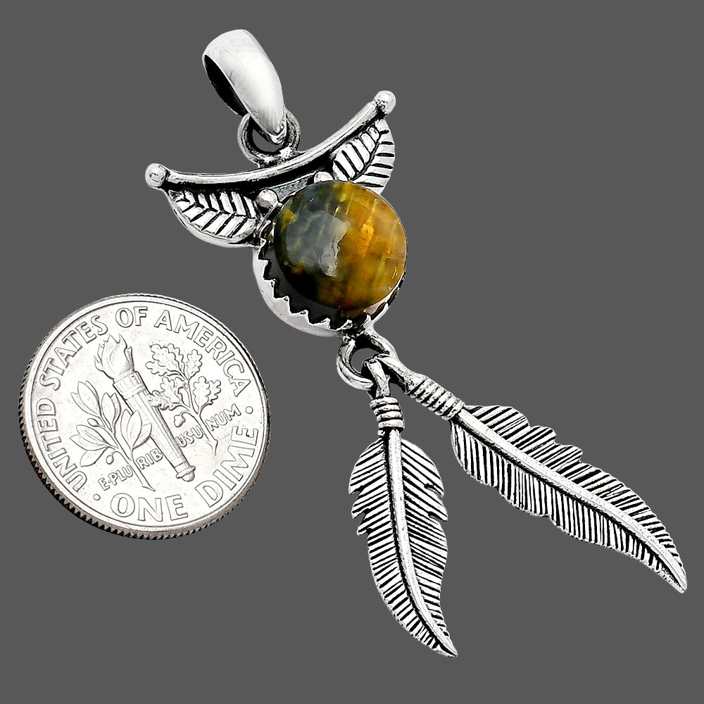 Feather - Natural Nellite Pendant P-1284 SDP152904