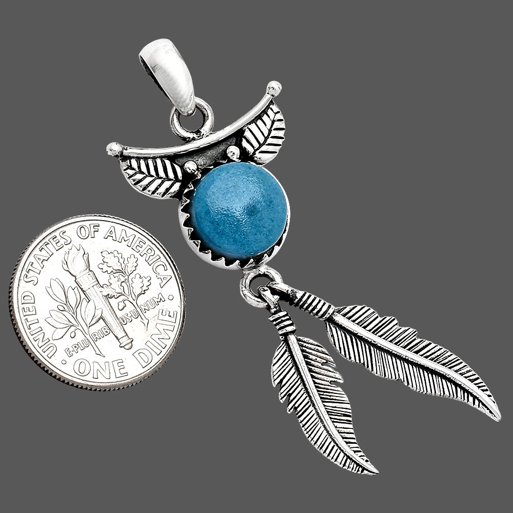 Feather - Natural Angelite Pendant P-1284 SDP152918
