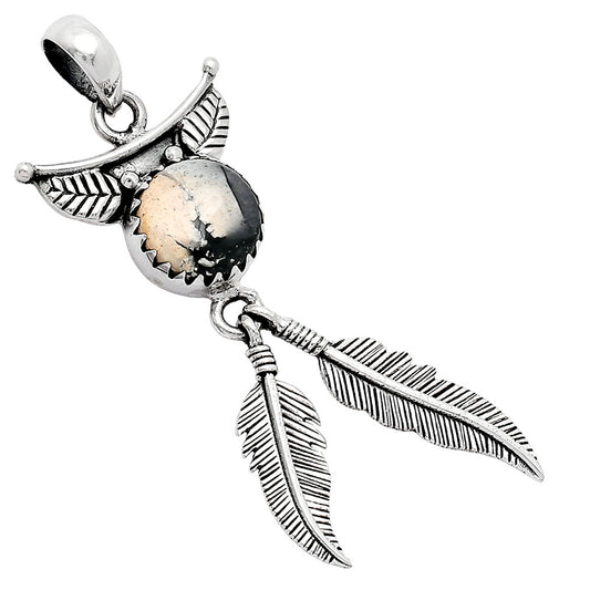 Feather - Maligano Jasper - Indonesia Pendant P-1284 SDP152939