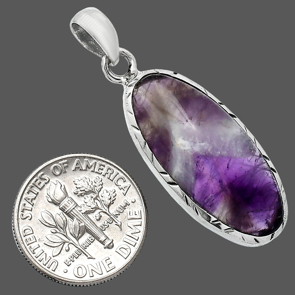 Natural Chevron Amethyst Pendant P-1079 SDP153006