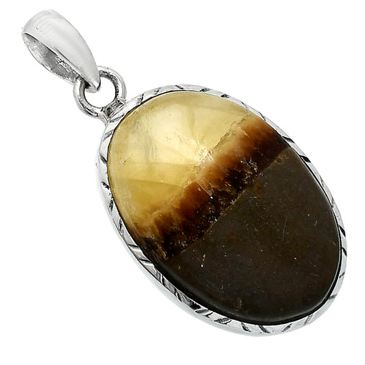 Natural Yellow Septarian Pendant P-1079 SDP153018