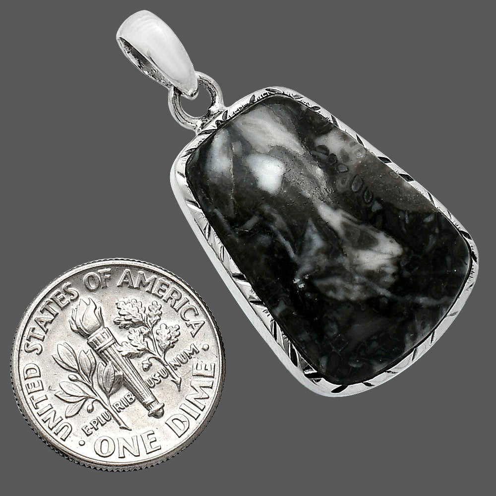 Natural Mexican Cabbing Fossil Pendant P-1079 SDP153022