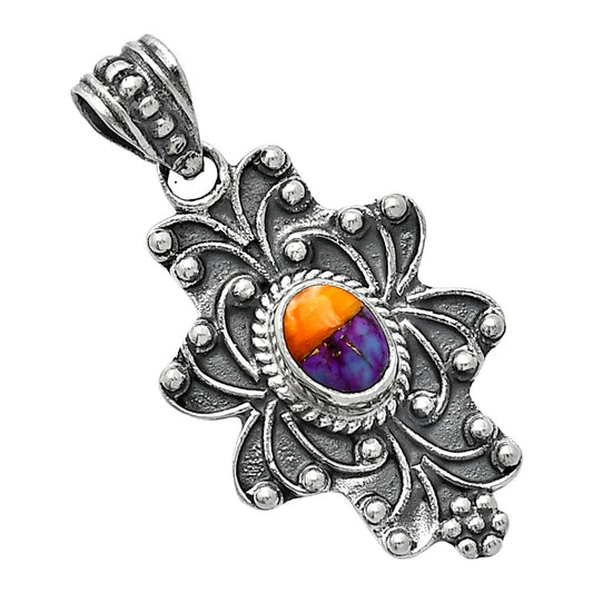 Spiny Oyster Turquoise - Arizona Pendant P-1558 SDP153125