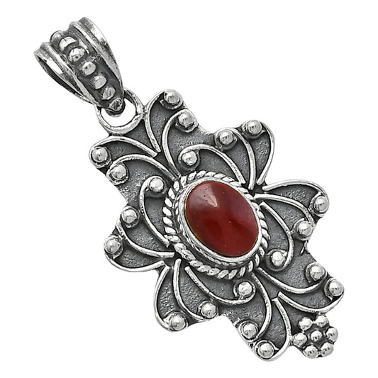 Natural Red Mookaite Pendant P-1558 SDP153131