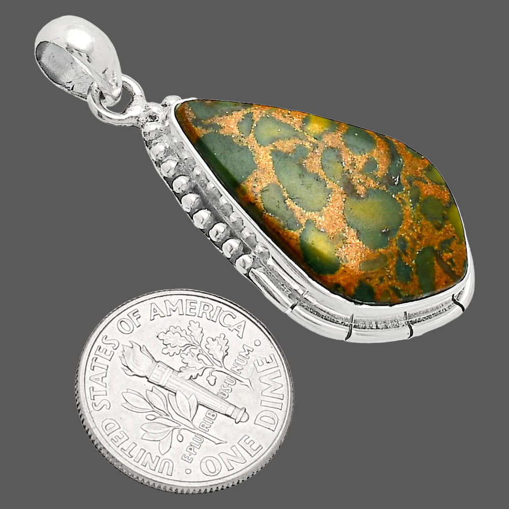 Natural Bamboo Jasper Pendant P-1058 SDP153792