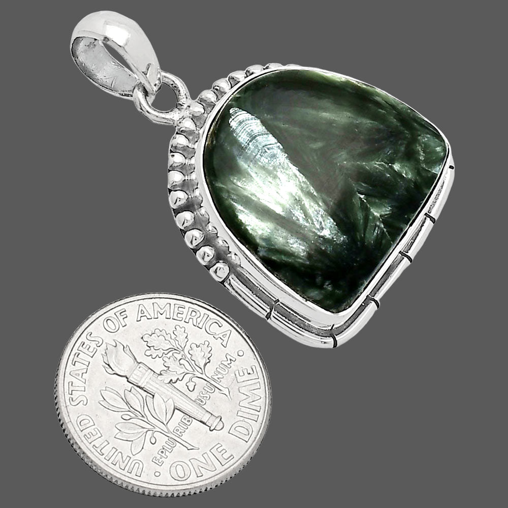 Natural Russian Seraphinite Pendant P-1058 SDP153805