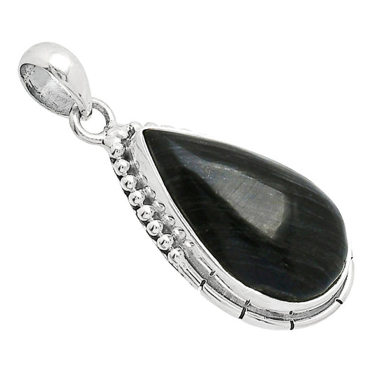 Natural Silver Leaf Obsidian Pendant P-1058 SDP153828