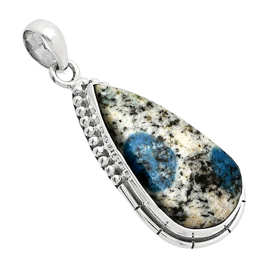 Natural K2 Blue - Azurite In Quartz Pendant P-1058 SDP153853