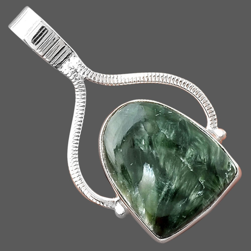 Natural Russian Seraphinite Pendant P-1680 SDP154003
