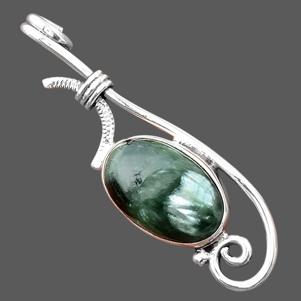 Natural Russian Seraphinite Pendant P-1682 SDP154004