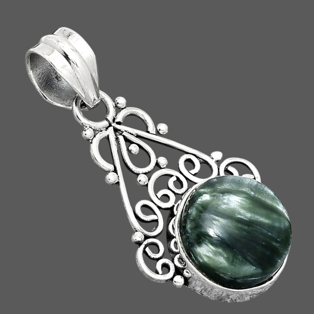 Natural Russian Seraphinite Pendant P-1541 SDP154025