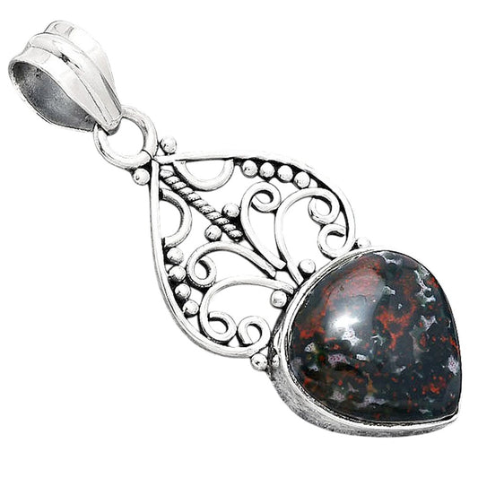 Natural Blood Stone - India Pendant P-1541 SDP154037