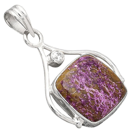 Natural Purpurite and Zircon Pendant P-1057 SDP154111