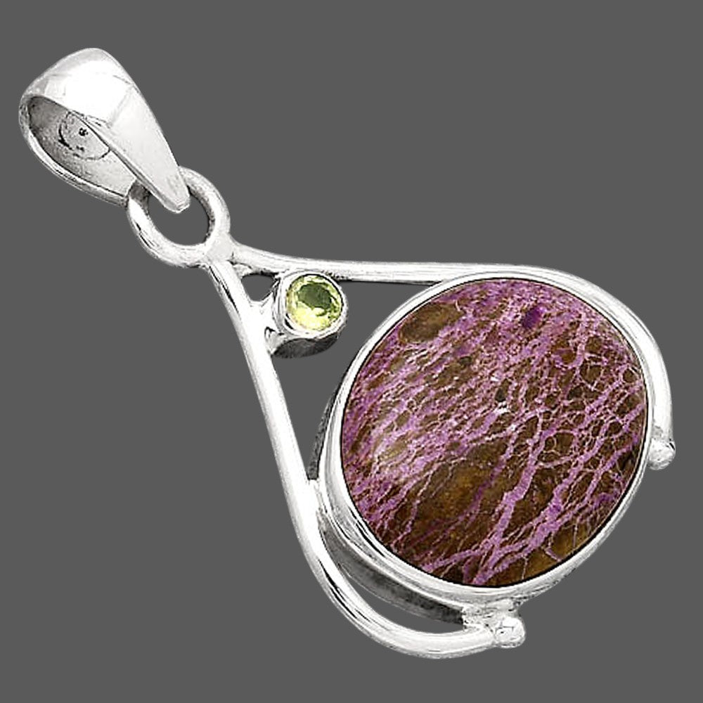 Natural Purpurite and Peridot Pendant P-1057 SDP154114