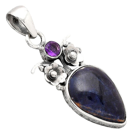 Natural Sodalite and Amethyst Pendant P-1695 SDP154164