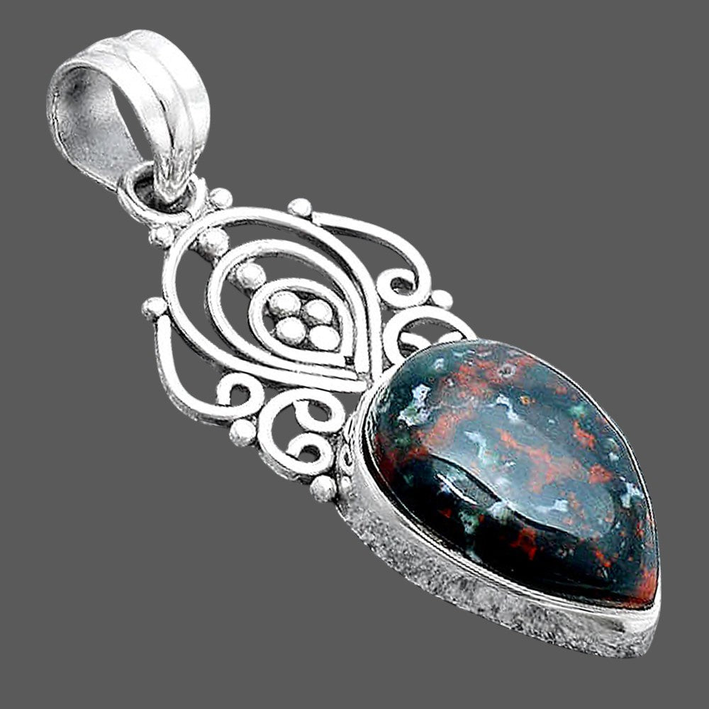 Natural Blood Stone - India Pendant P-1541 SDP154168