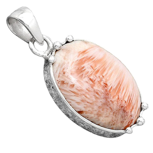Natural Orange Scolecite Pendant P-1349 SDP154188
