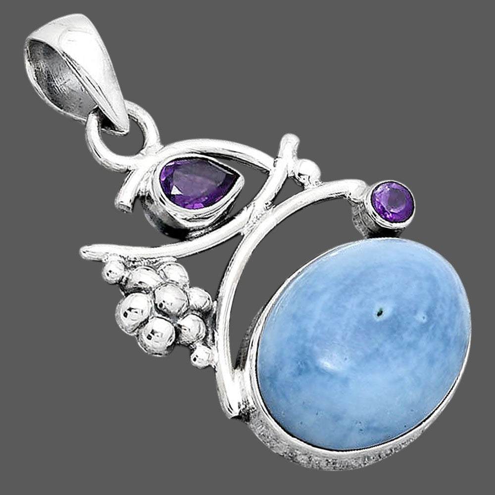 Natural Owyhee Opal and Amethyst Pendant P-1704 SDP154228