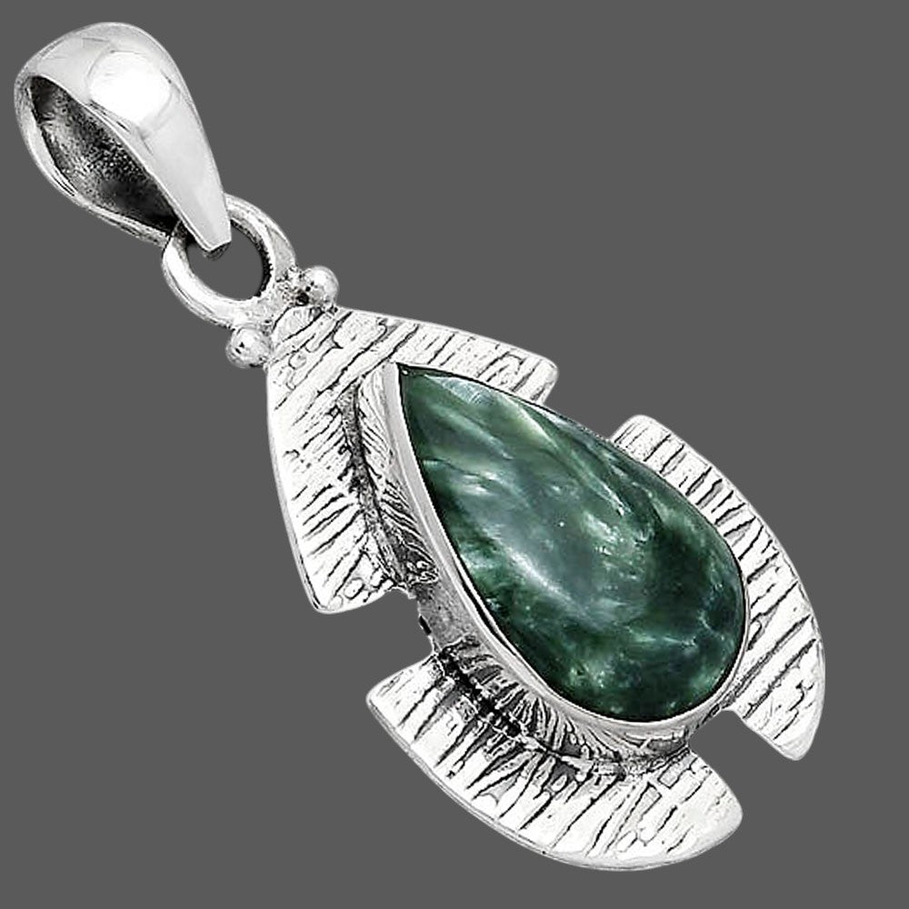 Natural Russian Seraphinite Pendant P-1705 SDP154252
