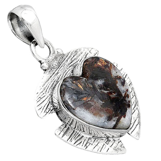 Heart Natural Astrophyllite Pendant P-1705 SDP154257